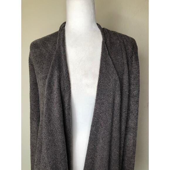 Barefoot Dreams Bamboo Chic Lite Calypso Taupe Open Front Cardigan S/M Cozy - Picture 7 of 12